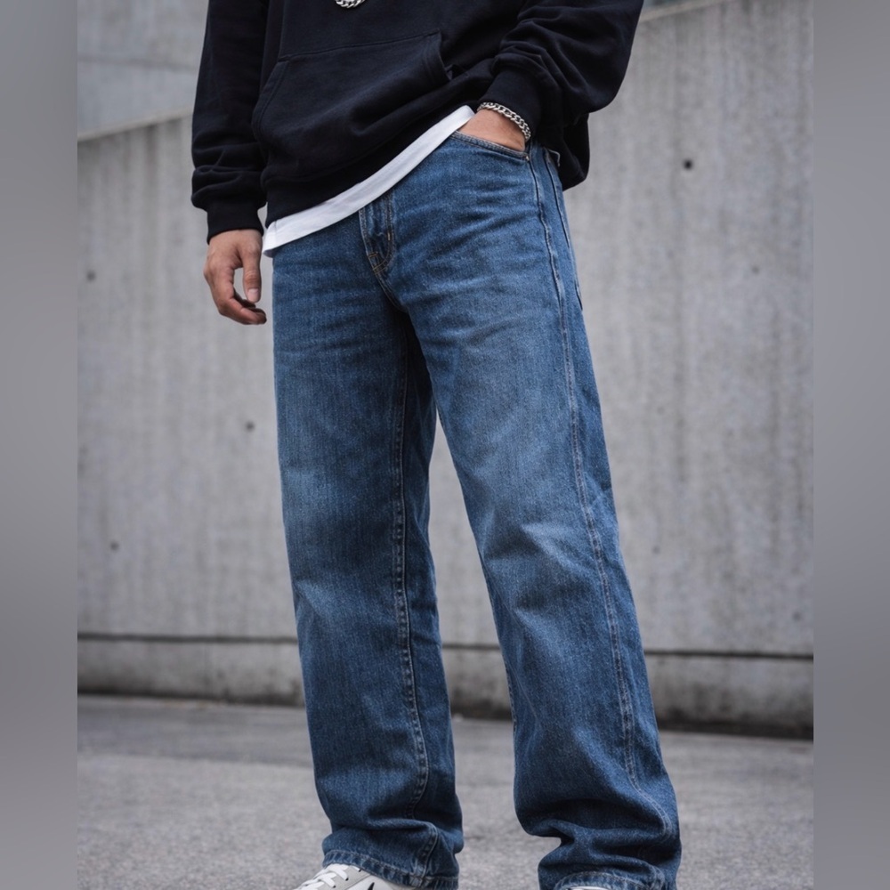 BNWOT Sean John Straight Leg Jeans Mens 38 Blue Denim Relaxed Fit Classic